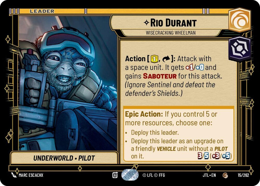 Rio Durant - Wisecracking Wheelman (015/262) (JTL)