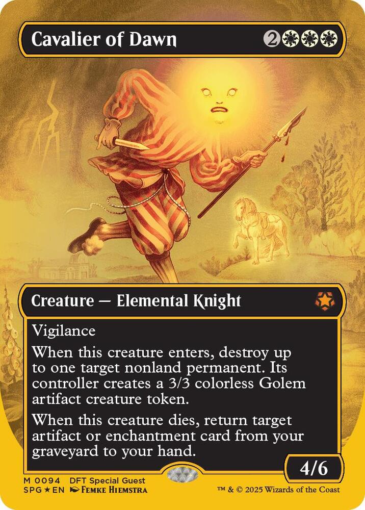 Cavalier of Dawn (Borderless) (First-Place Foil) (94) (SPG)