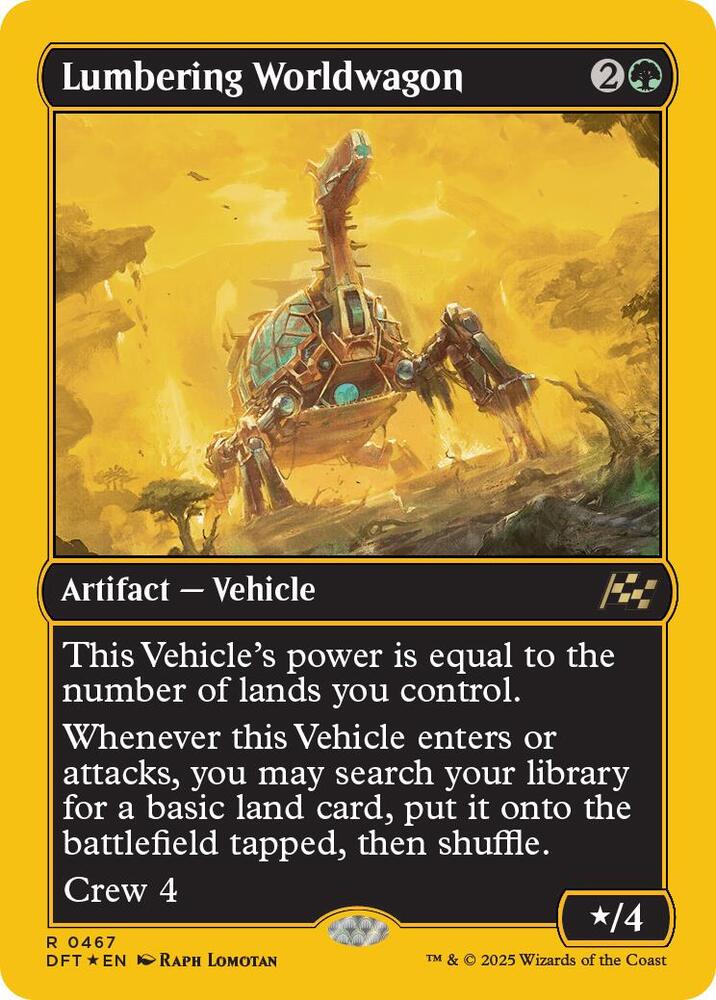 Lumbering Worldwagon (First-Place Foil) (467) (DFT)