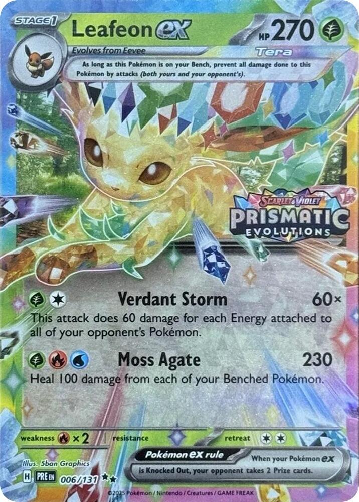 Leafeon ex - 006/131 (Prismatic Evolutions Stamp) (006/131) (MCAP)