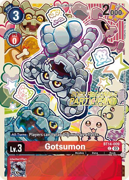 Gotsumon (2025 Regionals Participant) (BT14-009 C) (BT-14)