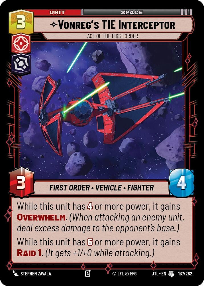 Vonreg's TIE Interceptor - Ace of the First Order (137/262) (JTL)
