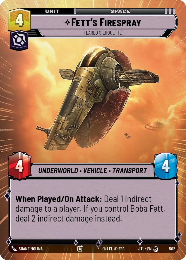 Fett's Firespray - Feared Silhouette (Hyperspace) (502) (JTL)