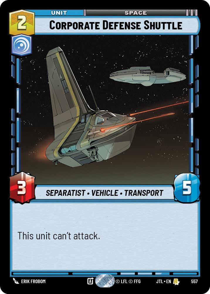 Corporate Defense Shuttle (Foil) (557) (JTL)