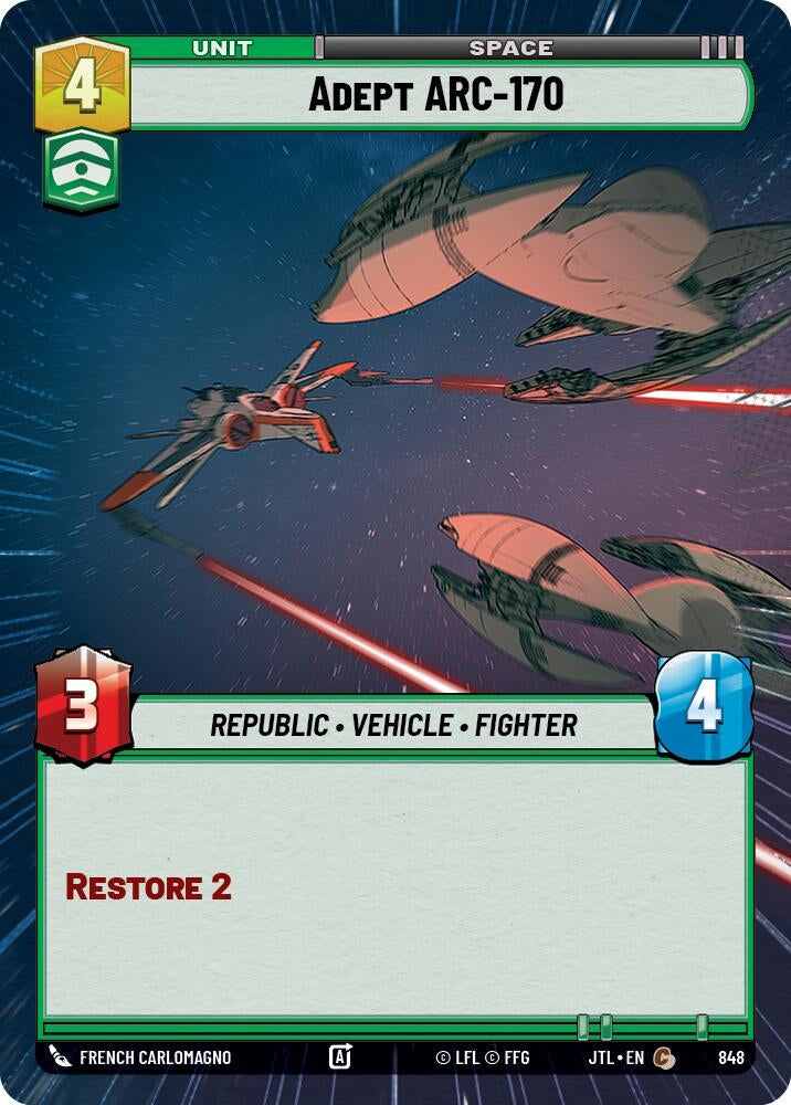 Adept ARC-170 (Hyperspace Foil) (848) (JTL)