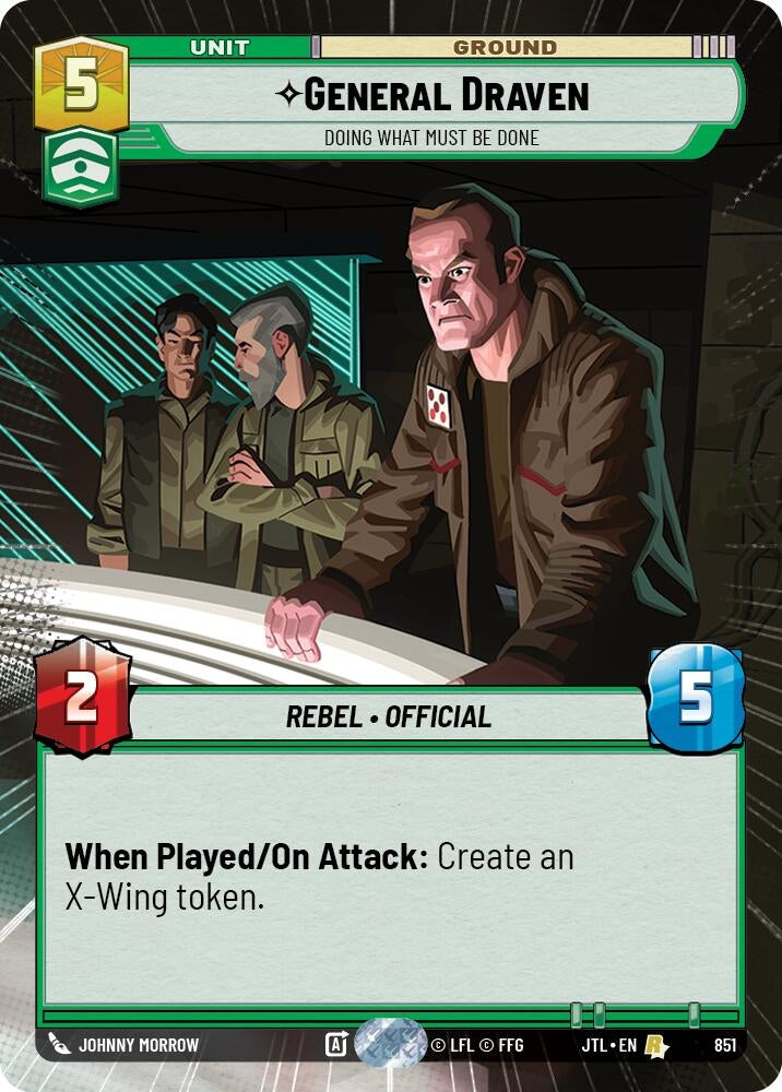General Draven - Doing What Must Be Done (Hyperspace Foil) (851) (JTL)