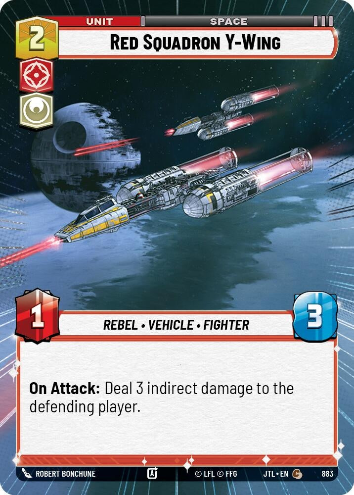 Red Squadron Y-Wing (Hyperspace Foil) (883) (JTL)