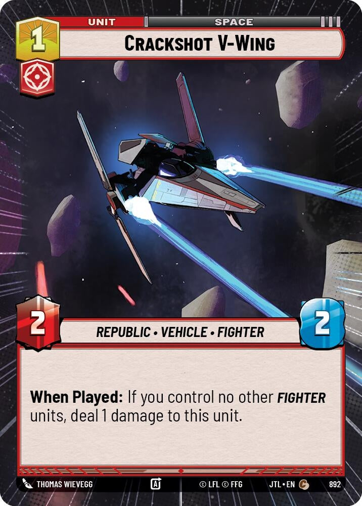Crackshot V-Wing (Hyperspace Foil) (892) (JTL)