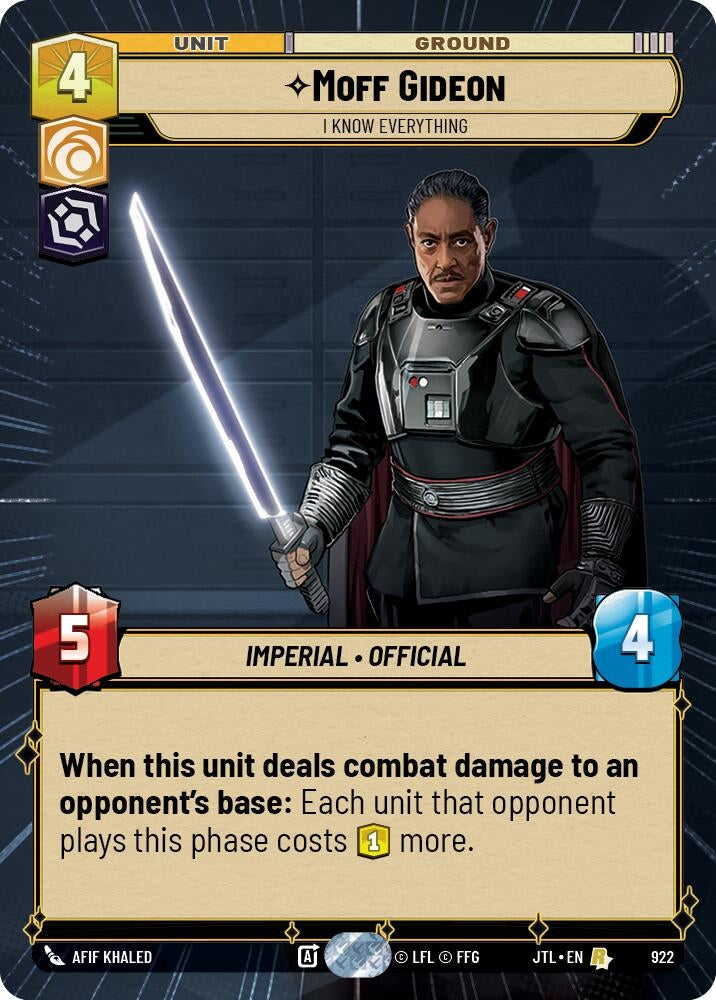Moff Gideon - I Know Everything (Hyperspace Foil) (922) (JTL)