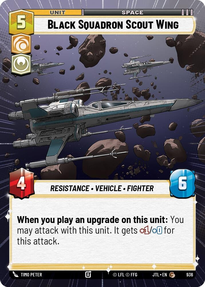 Black Squadron Scout Wing (Hyperspace Foil) (936) (JTL)