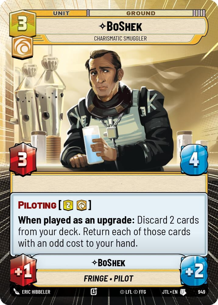 BoShek - Charismatic Smuggler (Hyperspace Foil) (949) (JTL)