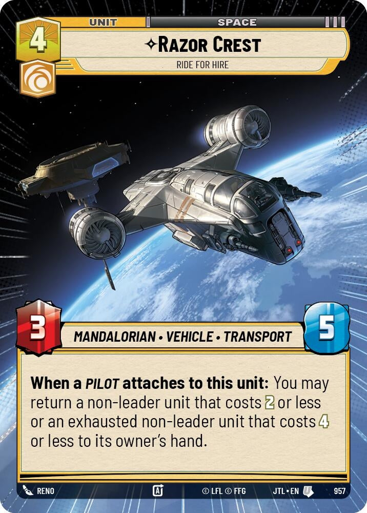 Razor Crest - Ride For Hire (Hyperspace Foil) (957) (JTL)