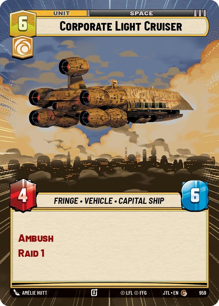 Corporate Light Cruiser (Hyperspace Foil) (959) (JTL)