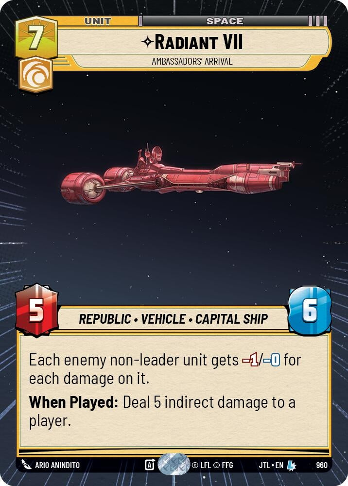 Radiant VII - Ambassadors' Arrival (Hyperspace Foil) (960) (JTL)