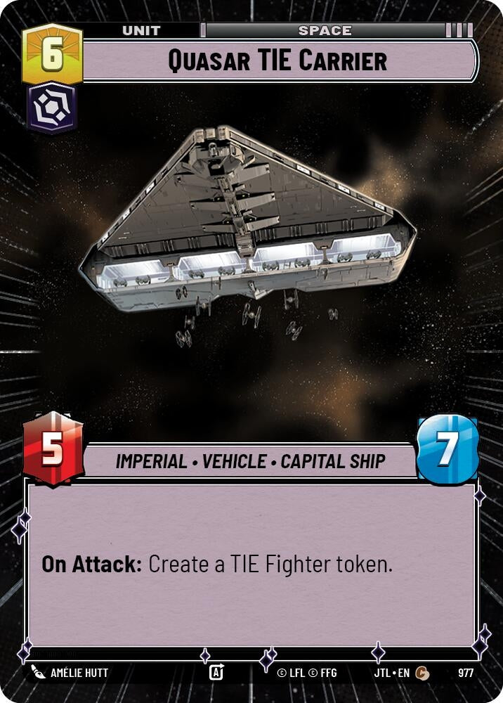 Quasar TIE Carrier (Hyperspace Foil) (977) (JTL)