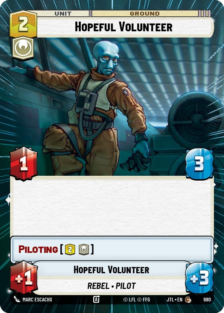Hopeful Volunteer (Hyperspace Foil) (980) (JTL)