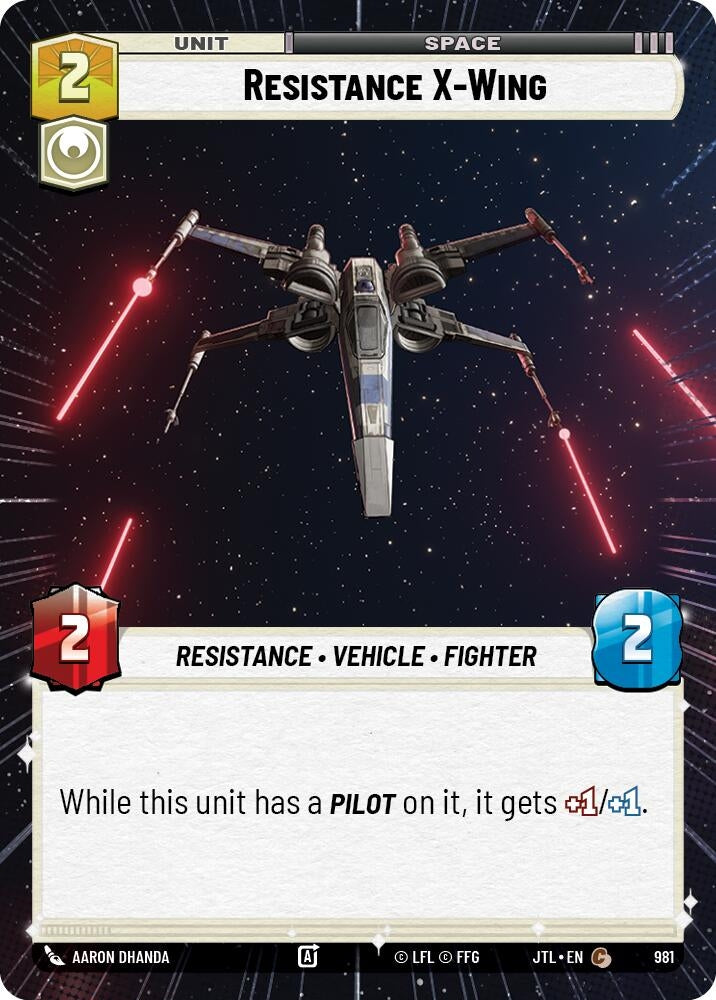 Resistance X-Wing (Hyperspace Foil) (981) (JTL)