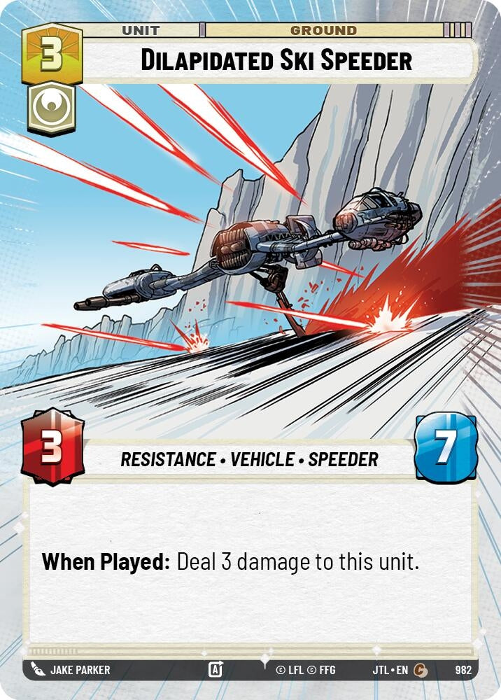 Dilapidated Ski Speeder (Hyperspace Foil) (982) (JTL)