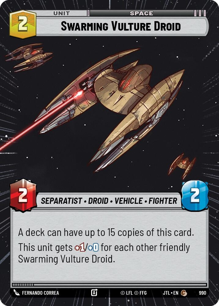 Swarming Vulture Droid (Hyperspace Foil) (990) (JTL)