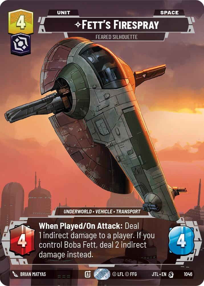 Fett's Firespray - Feared Silhouette (Prestige) (1046) (JTL)