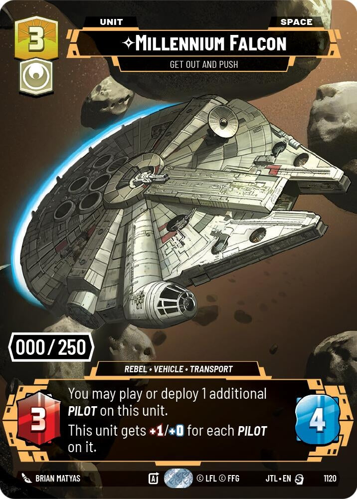 Millennium Falcon - Get Out And Push (Serialized) (1120) (JTL)