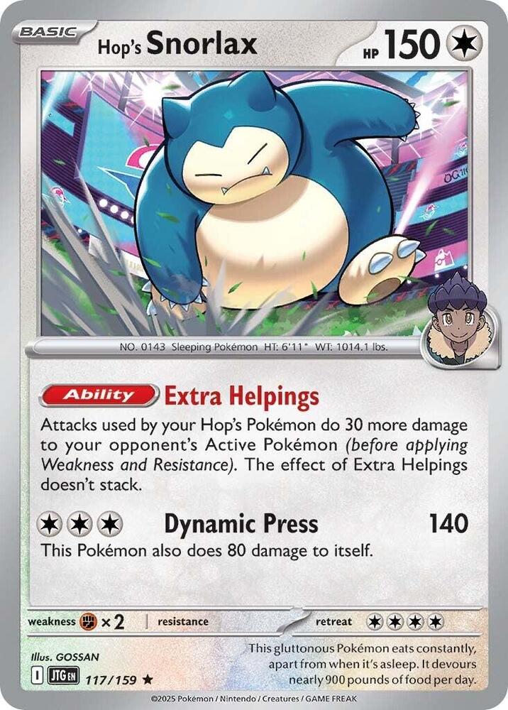 Hop's Snorlax (117/159) (JTG)