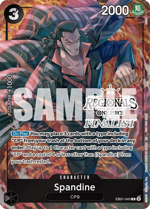 Spandine (Offline Regional Finalist Card Set 2025 Vol.1) (EB01-043) (OP-PR)