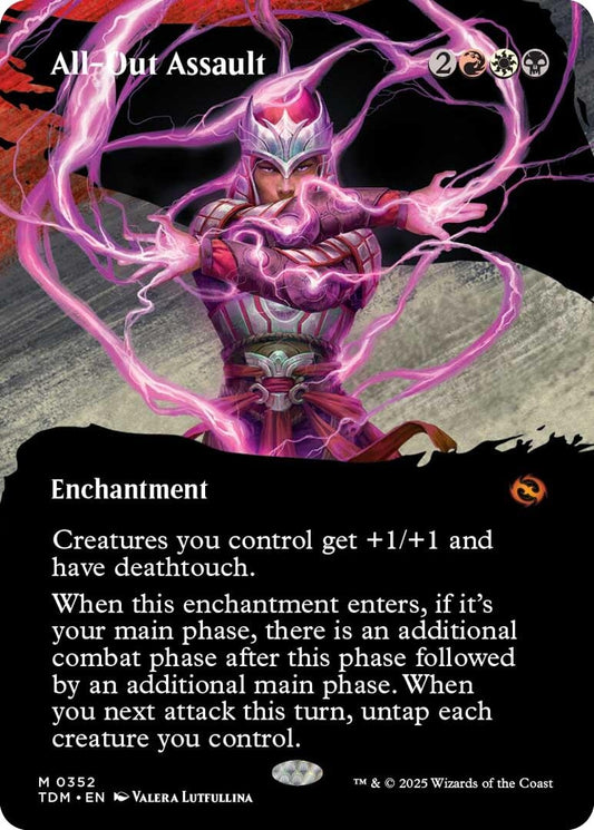 Image for All-Out Assault (Borderless) (352) (TDM) - Magic: The Gathering
