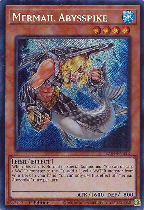 Mermail Abysspike (Secret Rare) (RA04-EN012) (RA04)