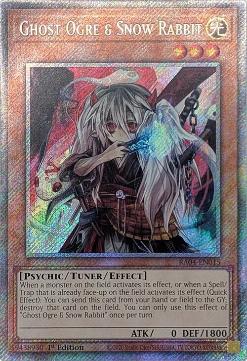 Ghost Ogre & Snow Rabbit (Platinum Secret Rare) (RA04-EN015) (RA04)