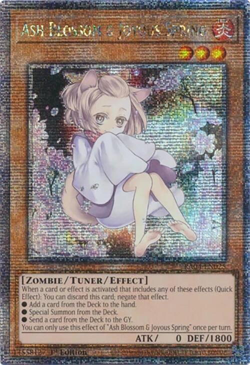 Ash Blossom & Joyous Spring (Alternate Art) (Quarter Century Secret Rare) (RA04-EN025) (RA04)