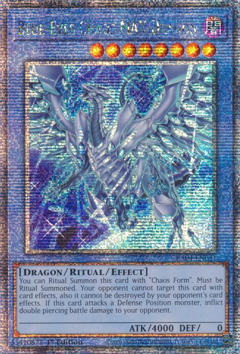 Blue-Eyes Chaos MAX Dragon (New Art) (Quarter Century Secret Rare) (RA04-EN051) (RA04)