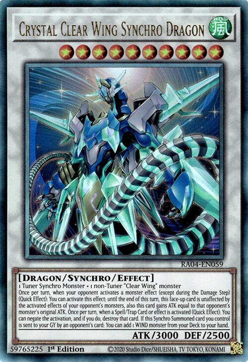 Crystal Clear Wing Synchro Dragon (PUR) (RA04-EN059) (RA04)