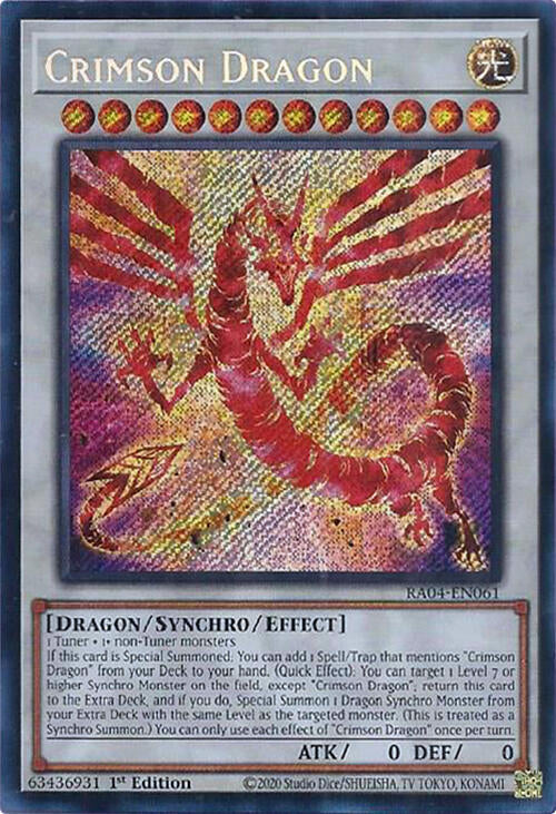 Crimson Dragon (Secret Rare) (RA04-EN061) (RA04)