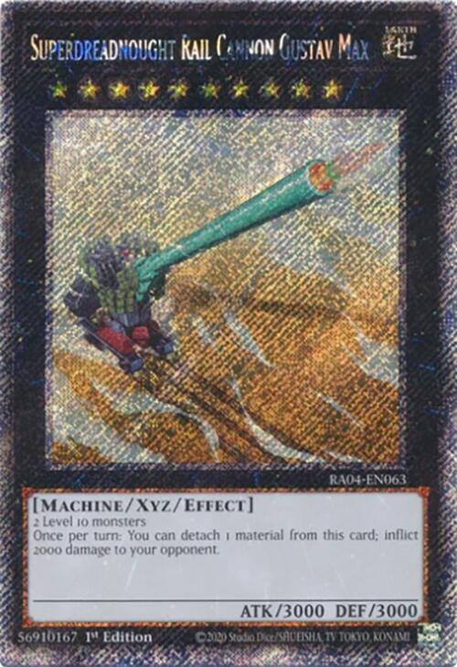 Superdreadnought Rail Cannon Gustav Max (Platinum Secret Rare) (RA04-EN063) (RA04)