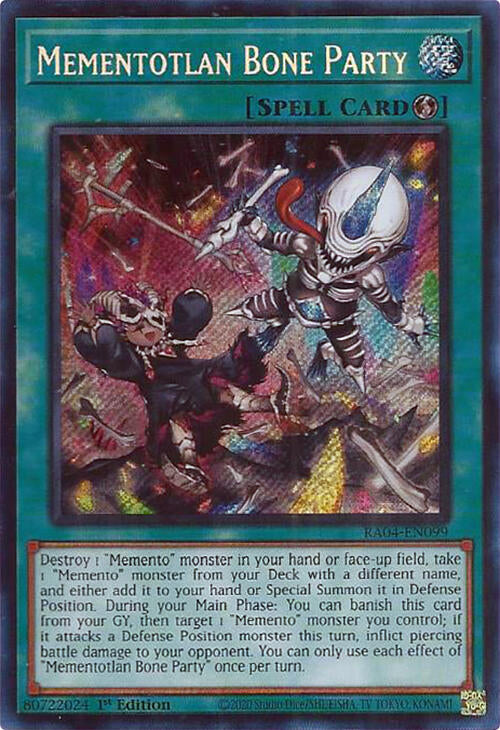 Mementotlan Bone Party (Secret Rare) (RA04-EN099) (RA04)