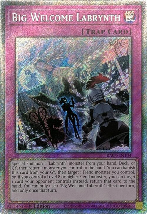 Big Welcome Labrynth (Platinum Secret Rare) (RA04-EN104) (RA04)