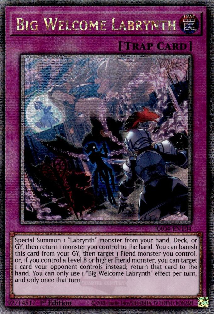 Big Welcome Labrynth (Quarter Century Secret Rare) (RA04-EN104) (RA04)