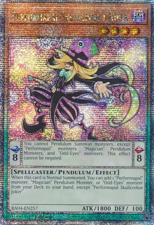 Performapal Skullcrobat Joker (Quarter Century Secret Rare) (RA04-EN257) (RA04)