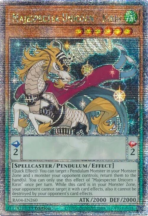 Majespecter Unicorn - Kirin (Quarter Century Secret Rare) (RA04-EN260) (RA04)