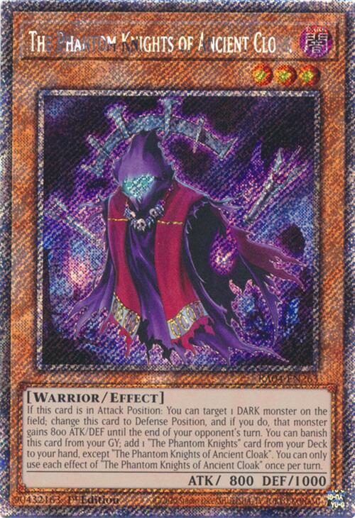 The Phantom Knights of Ancient Cloak (Platinum Secret Rare) (RA04-EN263) (RA04)