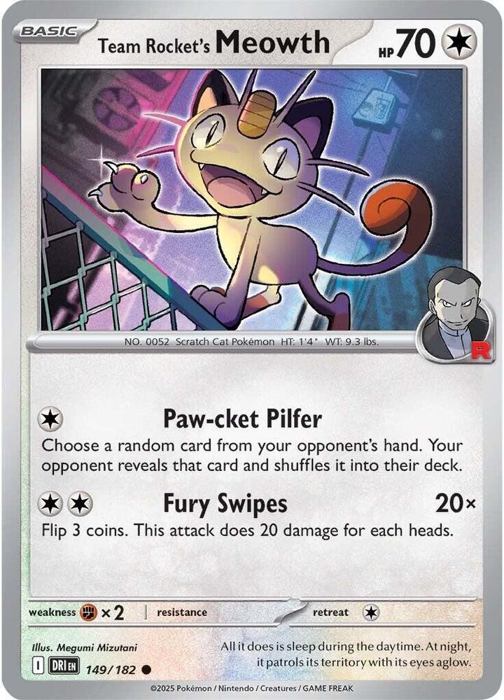 Team Rocket's Meowth (149/182) (DRI)