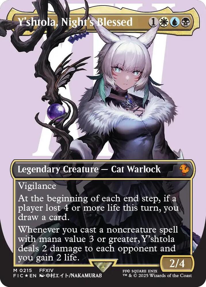 Y'shtola, Night's Blessed (Borderless) (Surge Foil) (215) (FIC)
