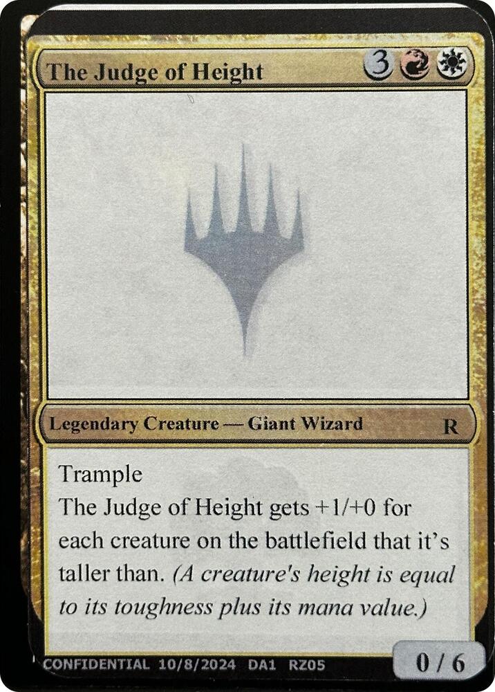 The Judge of Height (UNK)