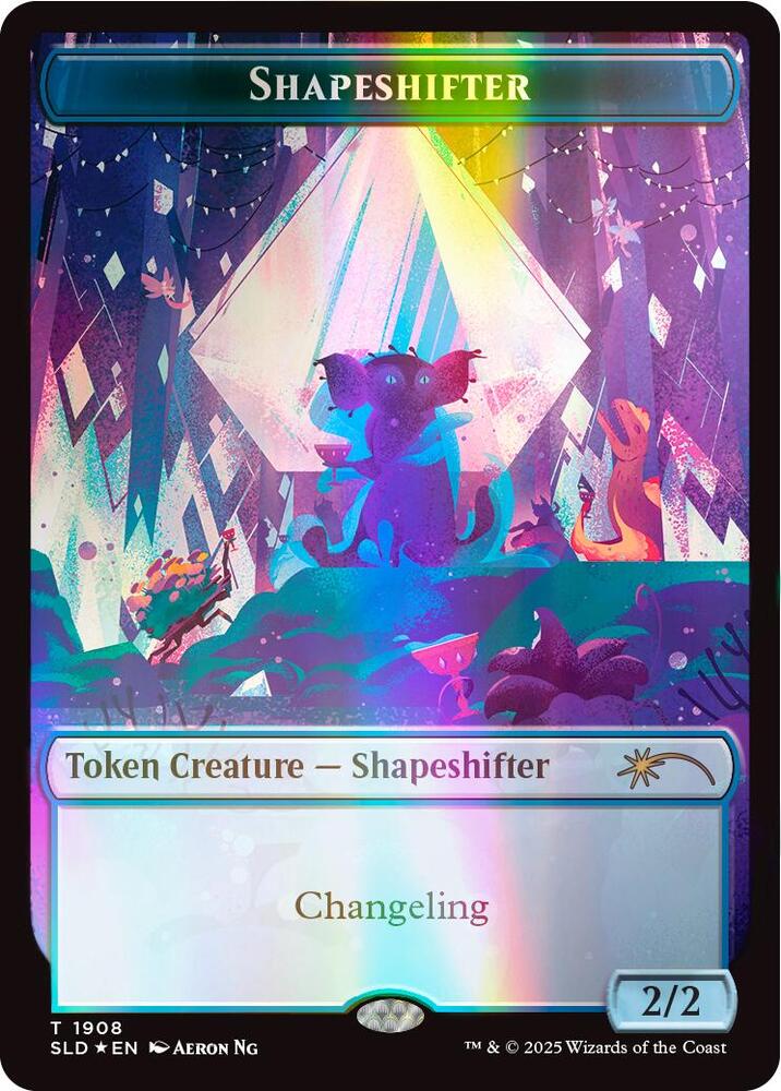 Shapeshifter Token (1908) (Double Rainbow Foil) (1908) (SLD)