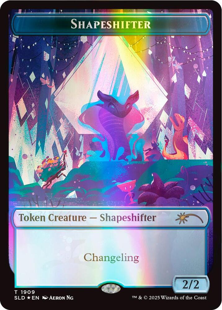 Shapeshifter Token (1909) (Double Rainbow Foil) (1909) (SLD)