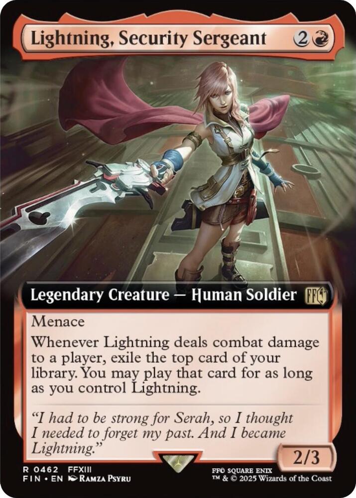 Lightning, Security Sergeant (Extended Art) (462) (FIN)