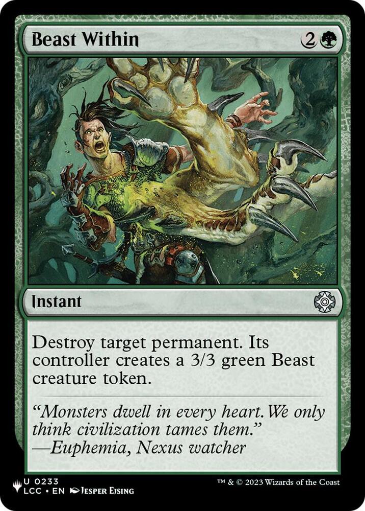 Beast Within (LCC) (233) (LIST)
