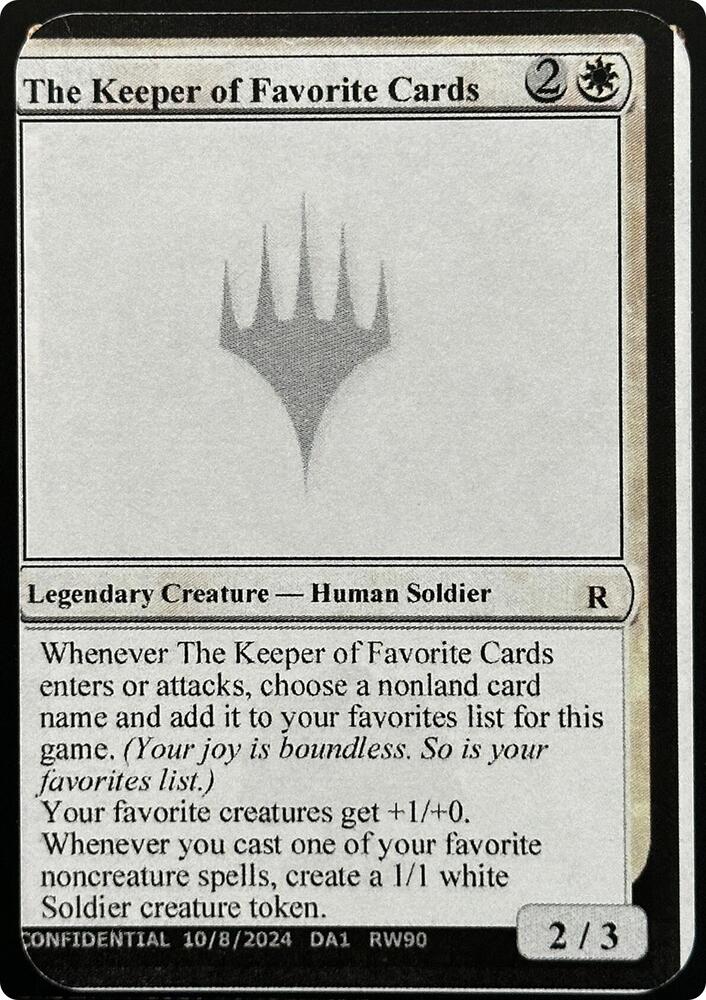 The Keeper of Favorite Cards (10/8/2024) (UNK)