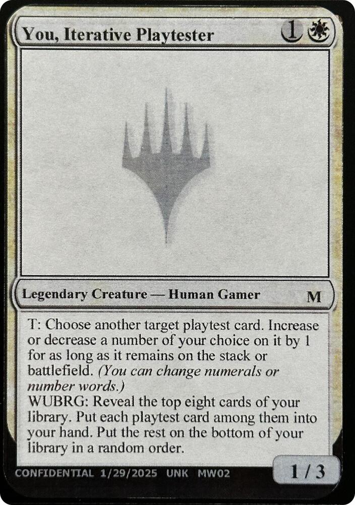 You, Iterative Playtester (UNK)